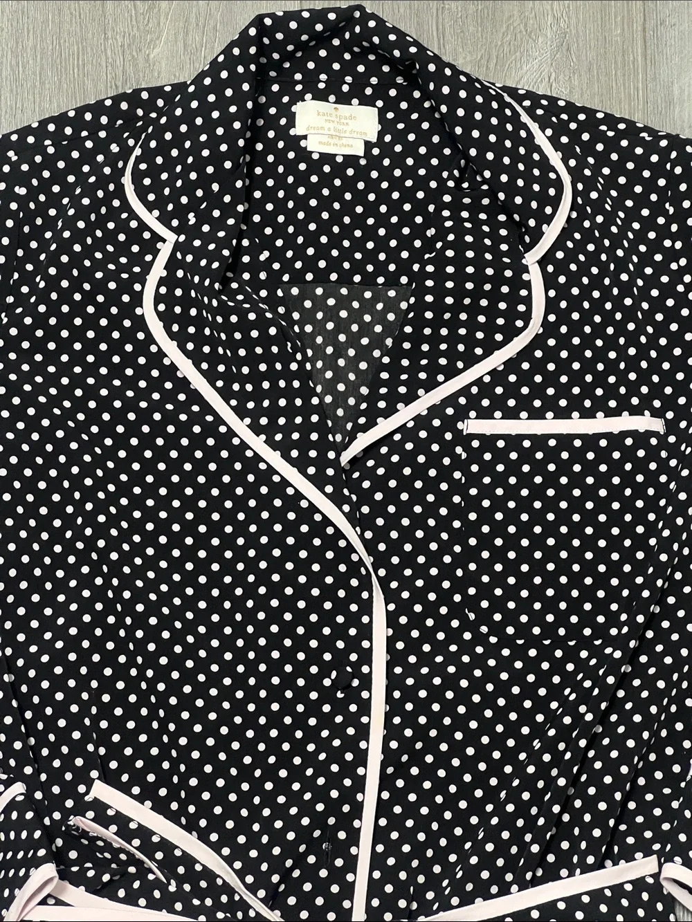 Kate Spade New York polka dot sleep lounge romper / size XS